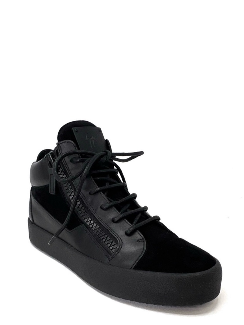 Giuseppe Zanotti Kriss Mid Sneakers All Black Euro Size 40 = US 7 Leather EUC